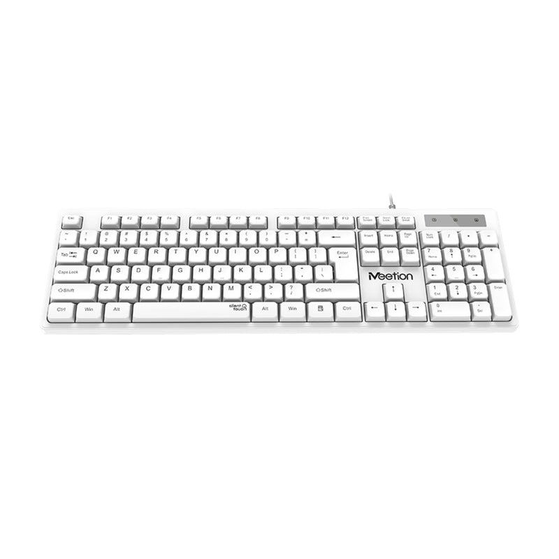 Meetion MT-K300 USB Standard Wired Keyboard - White