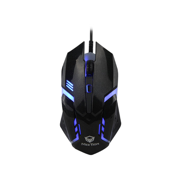 Meetion MT-M371 Backlit Wired Rainbow Gaming Mouse - Black