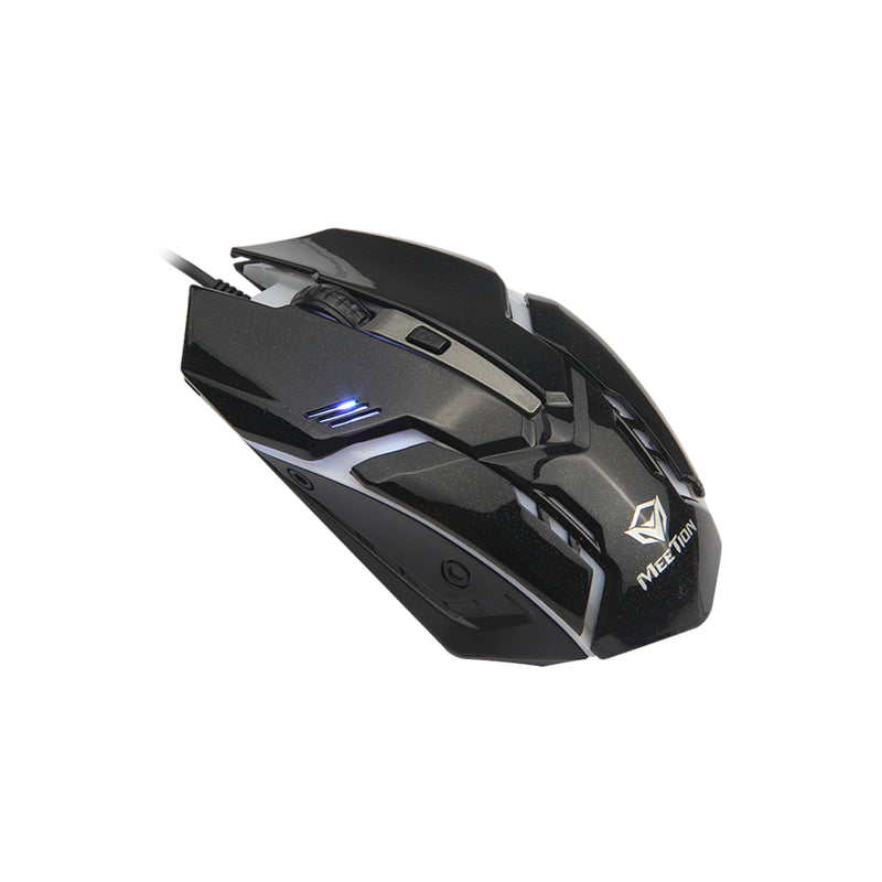 Meetion MT-M371 Backlit Wired Rainbow Gaming Mouse - Black