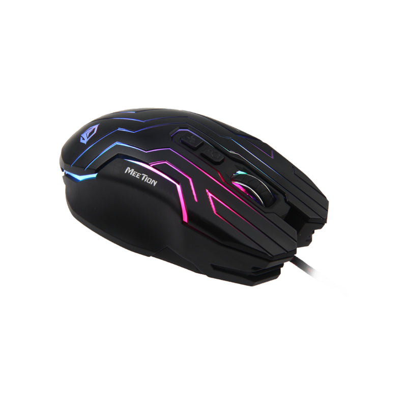 Meetion MT-GM22 Dazzling Wired Gaming Mouse - Black