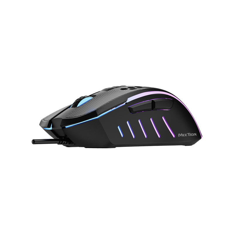 Meetion MT-GM015 Lightweight Honeycomb Wired Gaming Mouse - Black