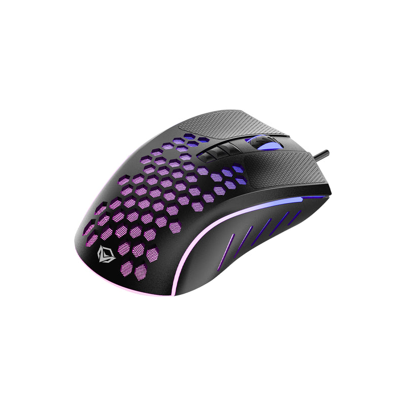 Meetion MT-GM015 Lightweight Honeycomb Wired Gaming Mouse - Black