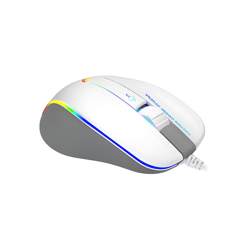 Meetion MT-GM23_2023 RGB Circulation Backlit Wired Gaming Mouse - White