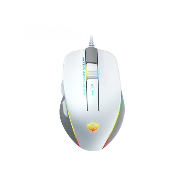 Meetion MT-GM23_2023 RGB Circulation Backlit Wired Gaming Mouse - White