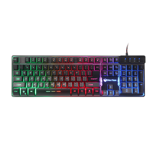 Meetion MT-K9300 Rainbow Arabic Wired Gaming Keyboard - Black