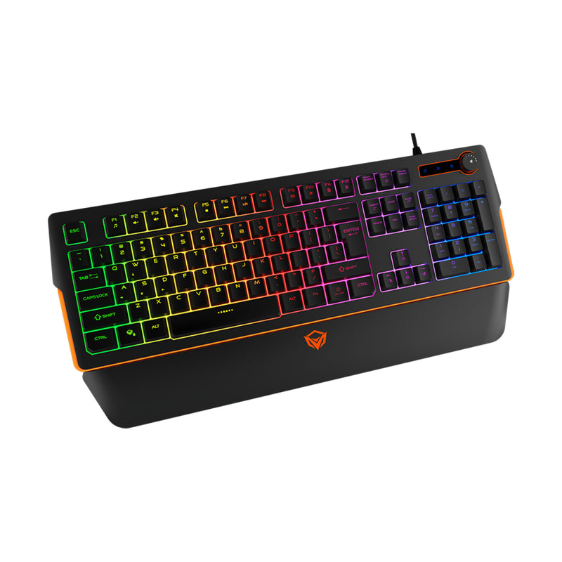 Meetion MT-K9520 RGB Magnetic Wrist Rest Wired Gaming Keyboard (Arabic & English) - Black