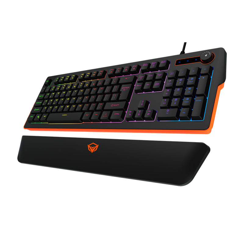 Meetion MT-K9520 RGB Magnetic Wrist Rest Wired Gaming Keyboard (Arabic & English) - Black