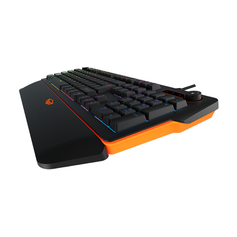 Meetion MT-K9520 RGB Magnetic Wrist Rest Arabic Wired Gaming Keyboard - Black