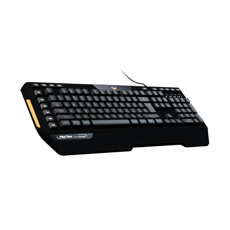 Meetion K9420 RGB Backlit Arabic Wired Gaming Keyboard - Black