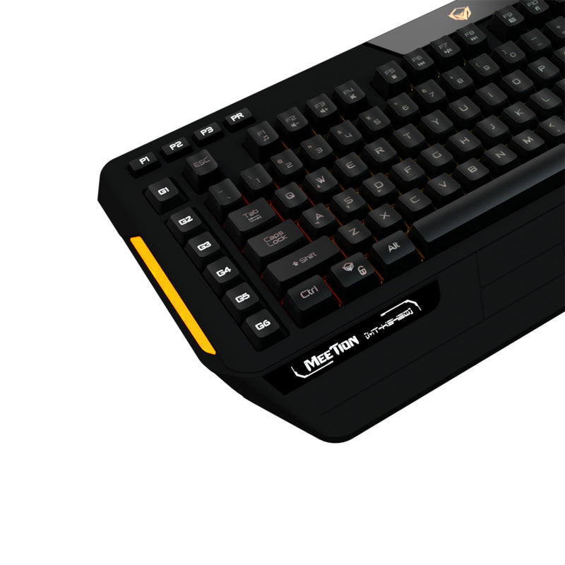 Meetion K9420 RGB Backlit Arabic Wired Gaming Keyboard - Black