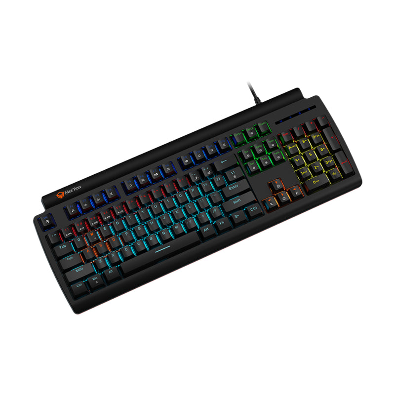 Meetion MT-MK600MX Blue switch Arabic Wired Mechanical Keyboard - Black