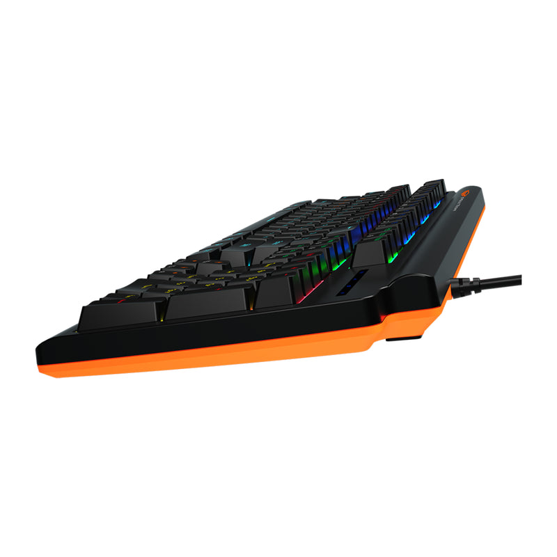 ميشن MT-MK600RD لوحة المفاتيح الميكانيكية ذات المفتاح الأحمر وإضاءة خلفية قوس قزح 