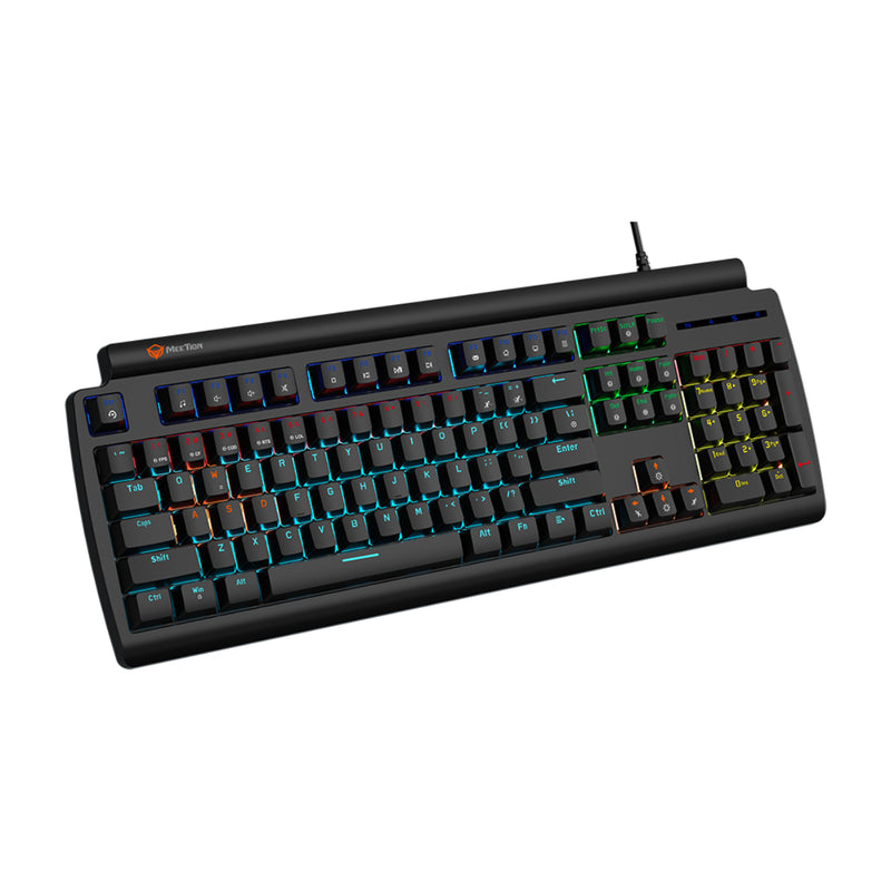 ميشن MT-MK600RD لوحة المفاتيح الميكانيكية ذات المفتاح الأحمر وإضاءة خلفية قوس قزح 
