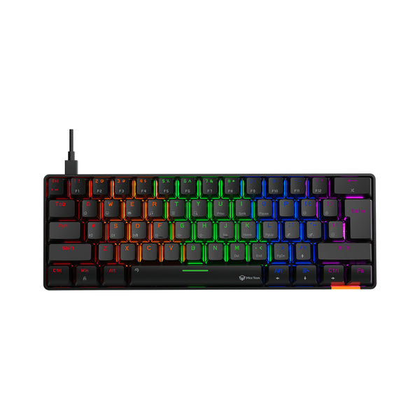 Meetion MT-MK005 60% Blue switch Arabic Wired Mechanical Keyboard - Black