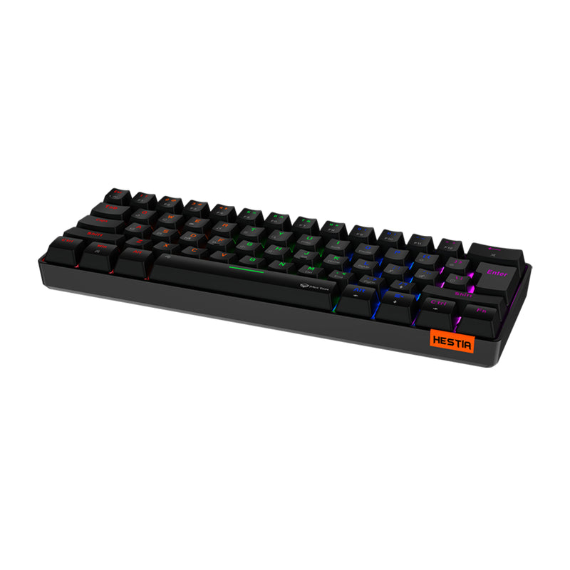 Meetion MT-MK005 60% Blue switch Arabic Wired Mechanical Keyboard - Black