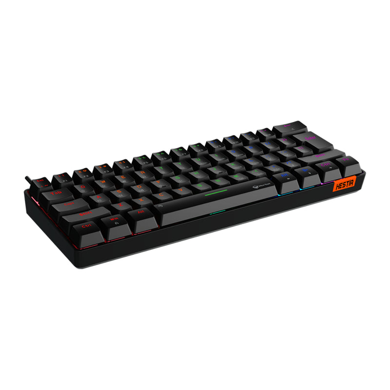 Meetion MT-MK005 60% Blue switch Arabic Wired Mechanical Keyboard - Black