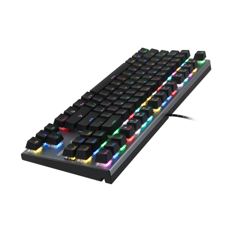 Meetion MK04TKL RGB Backlit Blue switch Arabic Wired Mechanical Keyboard - Black