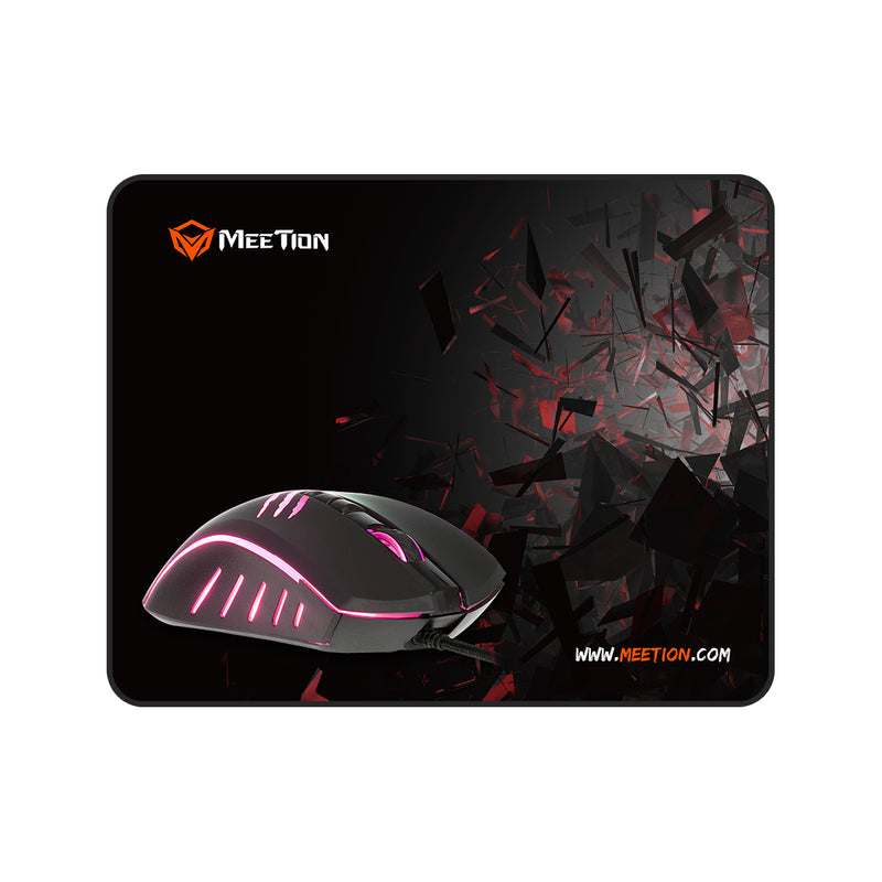 Meetion C011 (2 IN 1) Mouse And Mouse Pad Gaming Combo Kits - Black