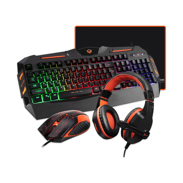 Meetion C500 (4 IN 1) Mouse+Arabic Keyboard+Headset+Mouse Pad Backlit Gaming Combo Kits