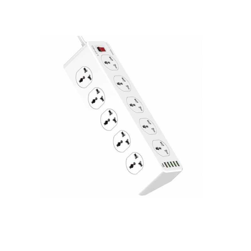 Ldnio Power Strip 10 Power Socket 6 USB 30W - White