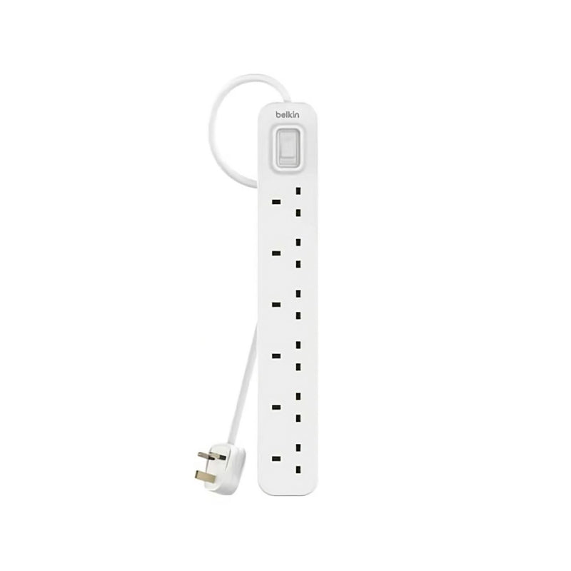 Belkin 6-Socket Power Extension 3m - White