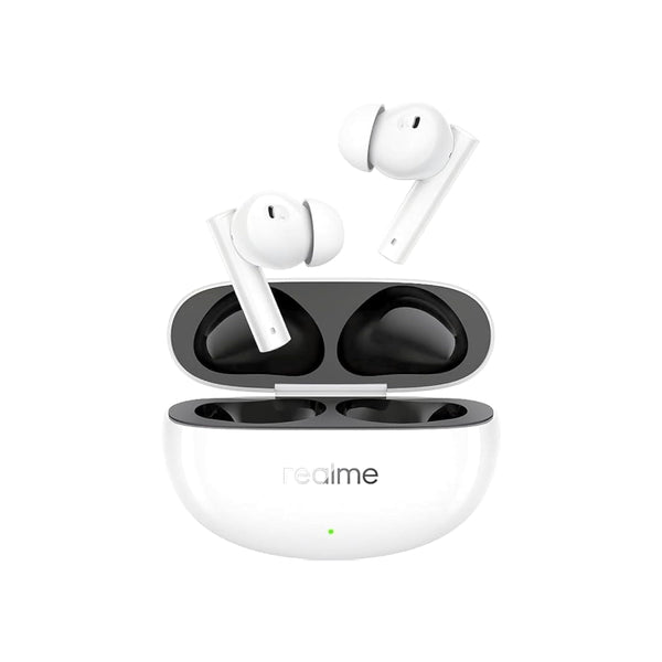 Realme Buds Air 5 with 50dB ANC, 12.4mm Dynamic Bass Driver and Upto 38 Hours Play back -  White