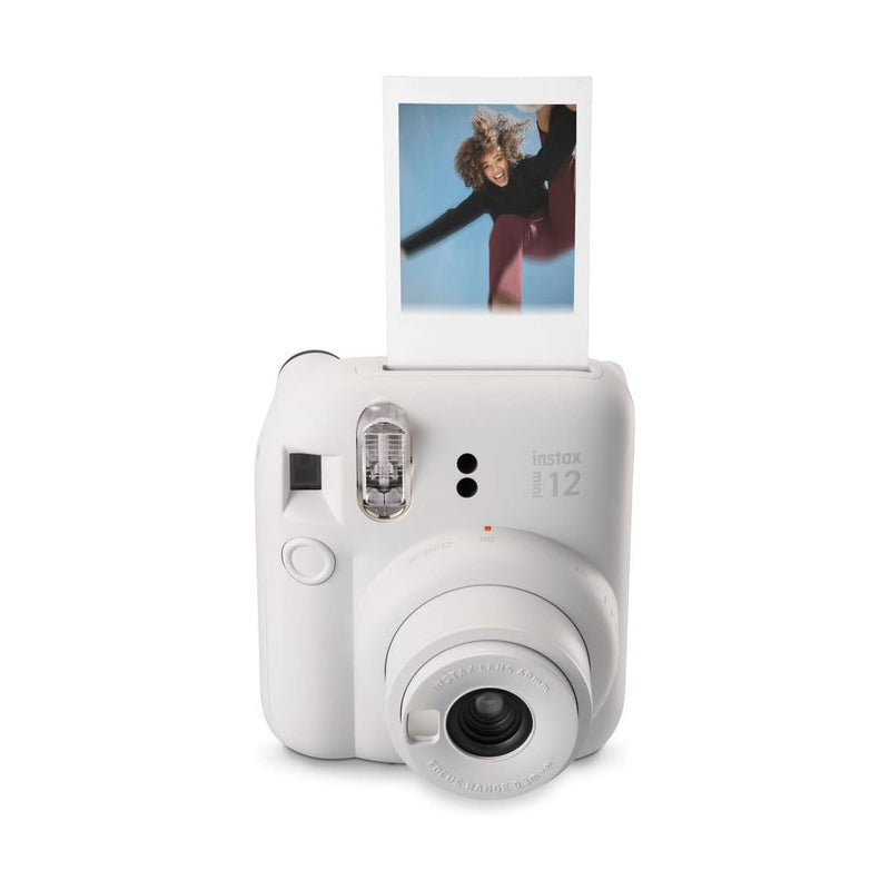 FujiFilm Instax Mini 12 Instant Camera - Clay White +Fujifilm Instax Mini Film 2-Pack (20 Sheets) Gift 🎁