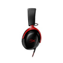 HyperX Cloud III Wired Gaming Headset PC PS5 Xbox Series X S Angled 53mm Drivers DTS Memory Foam Durable Frame Ultra-Clear - Black/Red
