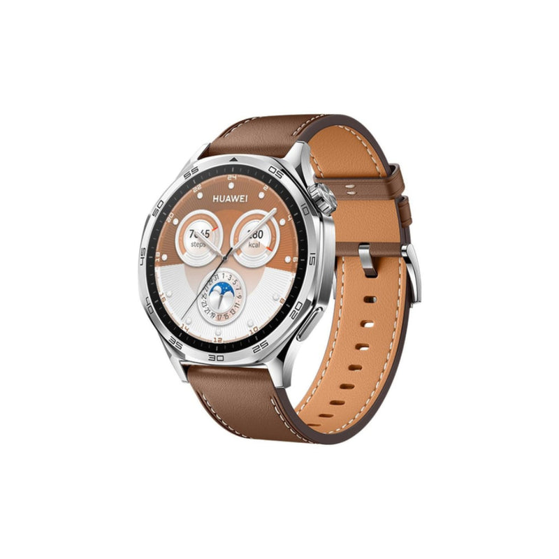 Huawei Watch GT5 with 46mm 1.43" AMOLED, fast and accurate health tracking, Woven Strap - Vili-B19L - Brown + Gift🎁