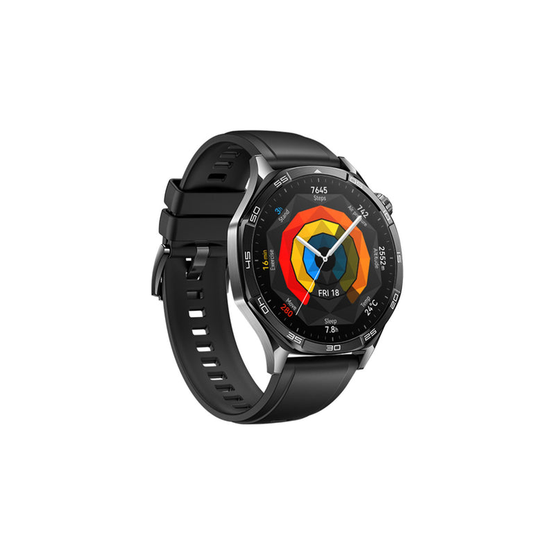 Huawei Watch GT 5 with 46mm 1.43" AMOLED, fast and accurate health tracking,  Fluor elastomer Strap - Vili-B19F - Black