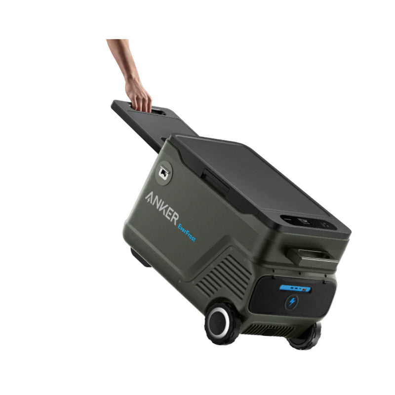 Anker EverFrost Portable Cooler 30 with 299Wh Battery(New), Powered by AC/DC or Solar - Green