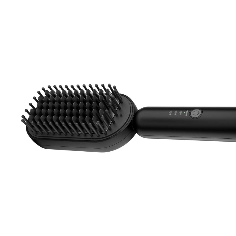 Rush Brush S3 Lite Power of A Straightener With Ease of A Brush, MCH Heater For Fast Heat Up - Black