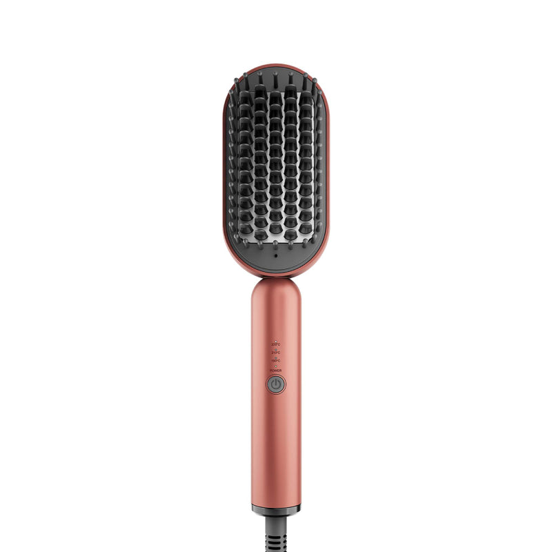 Rush Brush S3 Lite Power of A Straightener With Ease of A Brush, MCH Heater For Fast Heat Up - Rose Gold