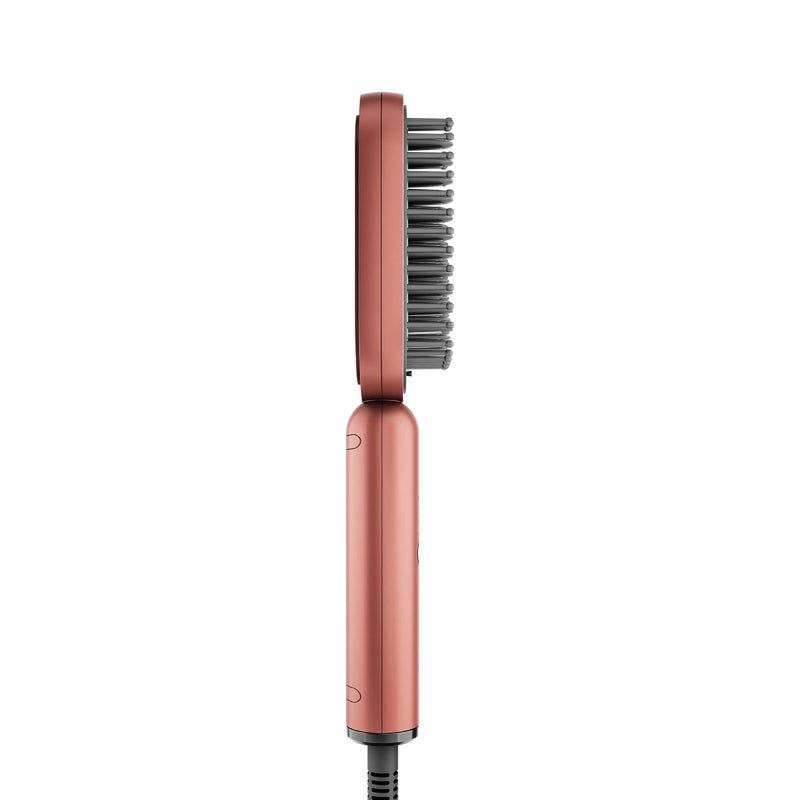 Rush Brush S3 Lite Power of A Straightener With Ease of A Brush, MCH Heater For Fast Heat Up - Rose Gold