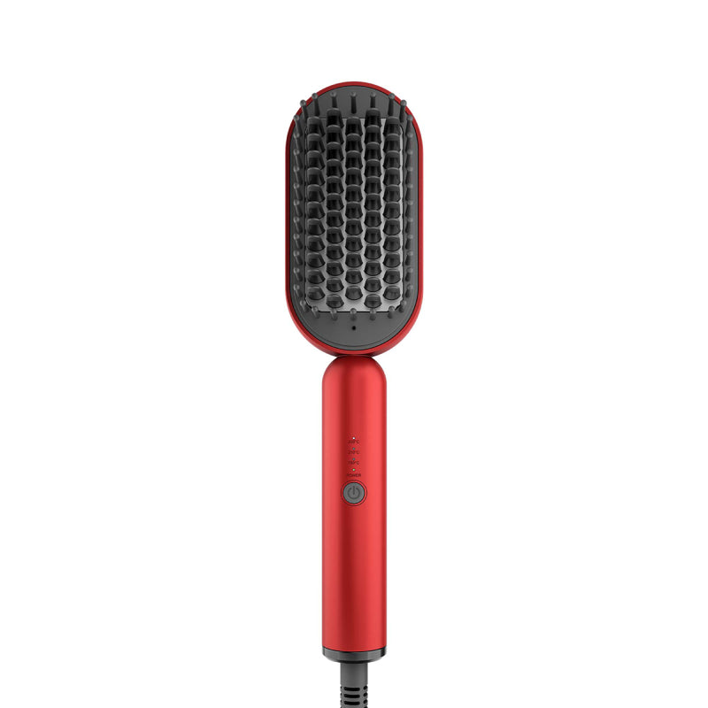 Rush Brush S3 Lite Power of A Straightener With Ease of A Brush, MCH Heater For Fast Heat Up - Red