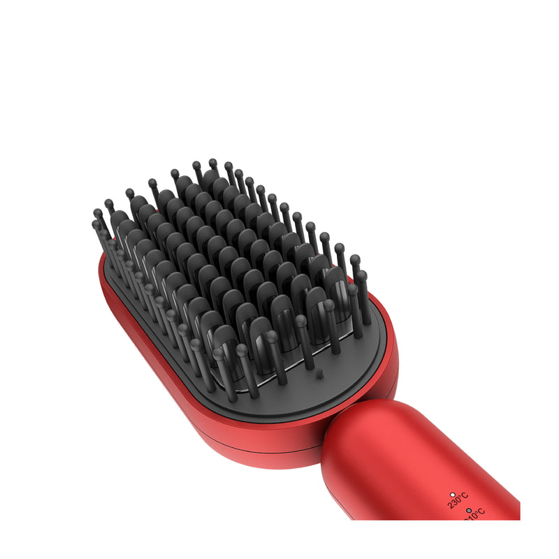 Rush Brush S3 Lite Power of A Straightener With Ease of A Brush, MCH Heater For Fast Heat Up - Red