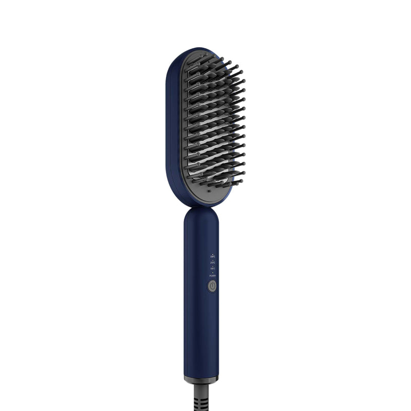 Rush Brush S3 Lite Power of A Straightener With Ease of A Brush, MCH Heater For Fast Heat Up - Navy