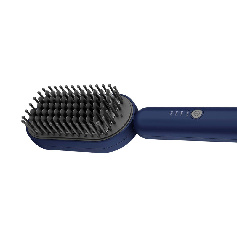 Rush Brush S3 Lite Power of A Straightener With Ease of A Brush, MCH Heater For Fast Heat Up - Navy