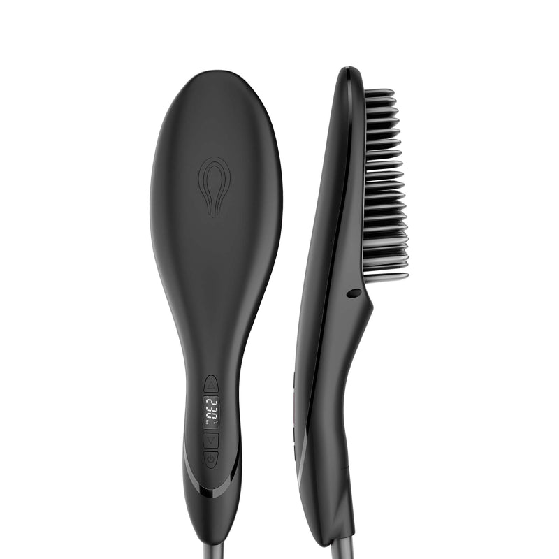 Rush Brush S3  Hair Straightening Brush, Fast Heat Up, Automatic Shut-Off - Black