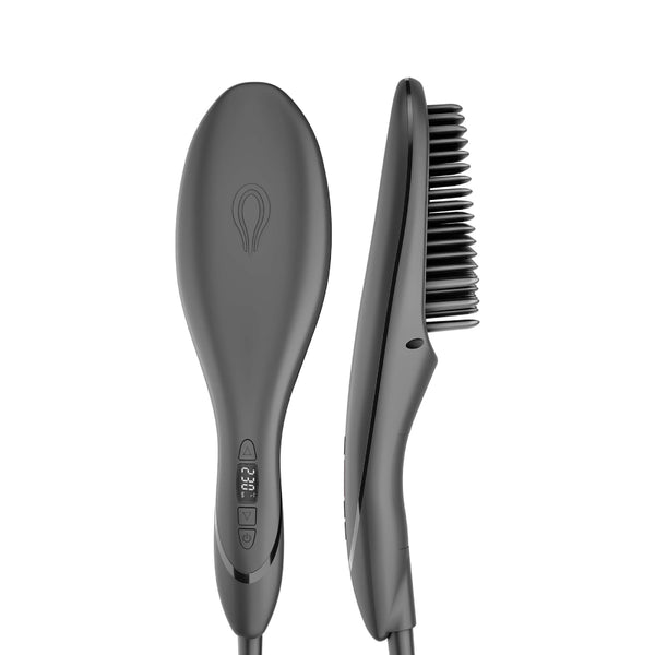 Rush Brush S3  Hair Straightening Brush, Fast Heat Up, Automatic Shut-Off - Grey