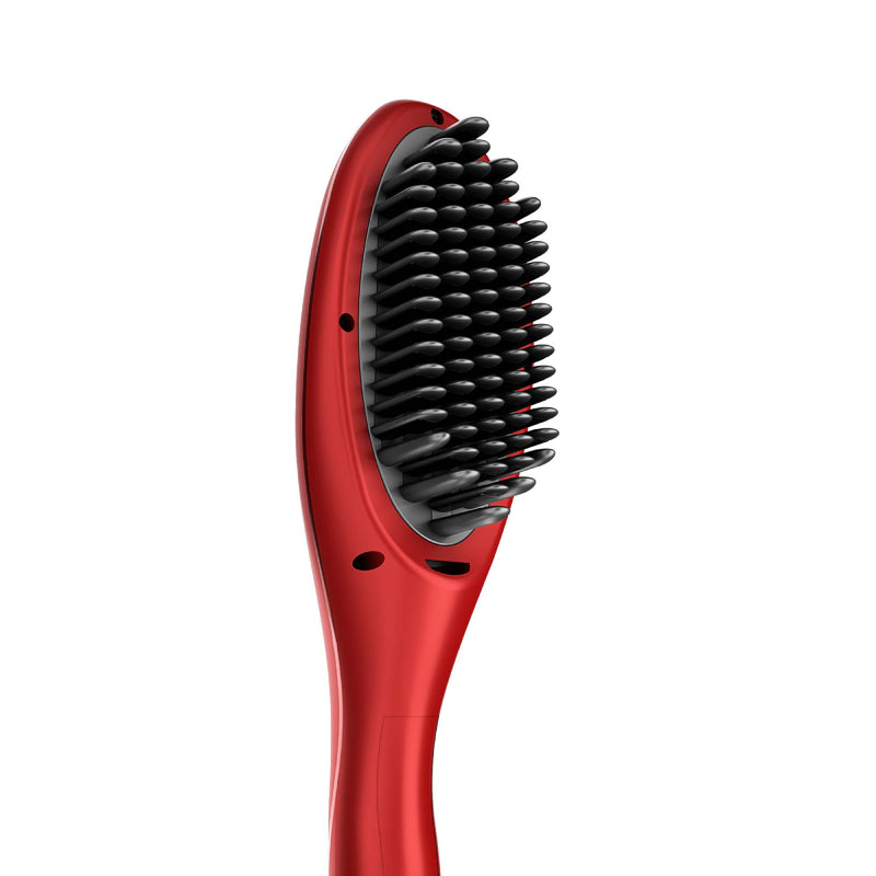 Rush Brush S3  Hair Straightening Brush, Fast Heat Up, Automatic Shut-Off - Red