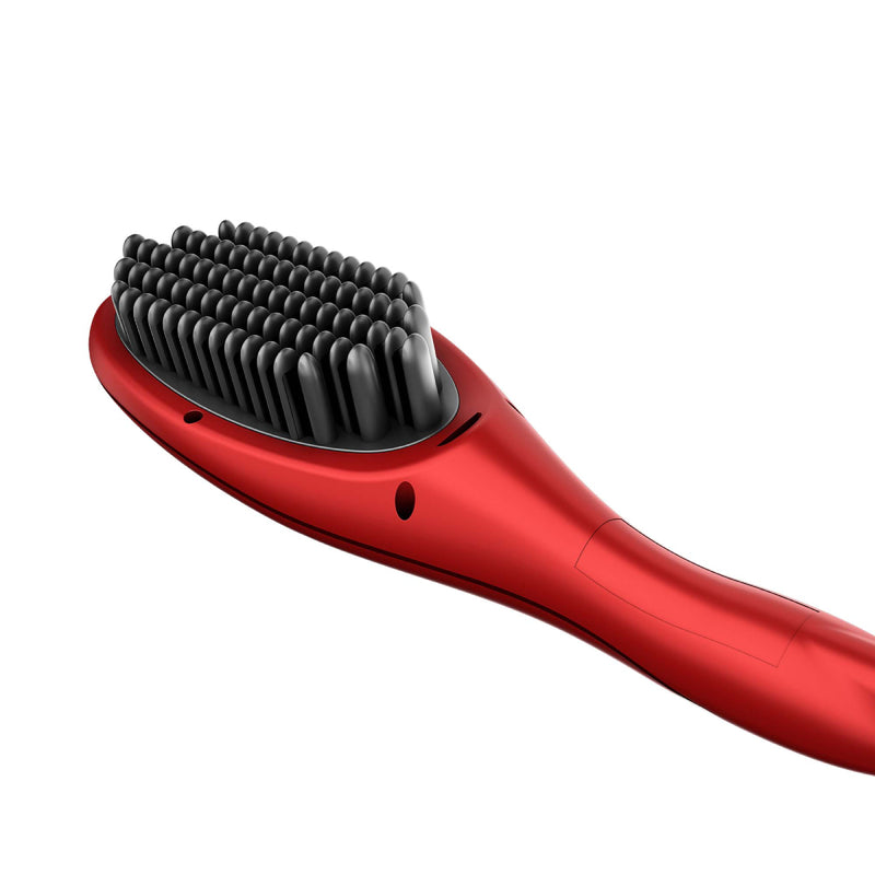 Rush Brush S3  Hair Straightening Brush, Fast Heat Up, Automatic Shut-Off - Red