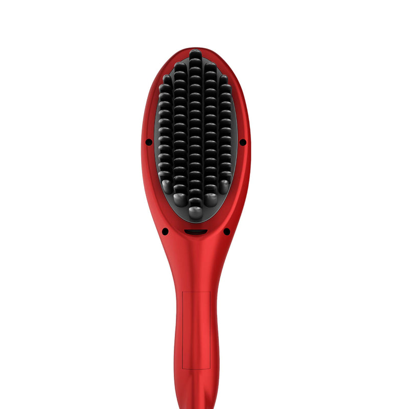 Rush Brush S3  Hair Straightening Brush, Fast Heat Up, Automatic Shut-Off - Red