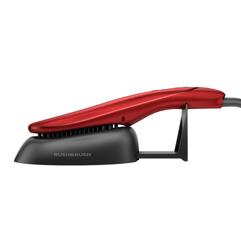 Rush Brush S3  Hair Straightening Brush, Fast Heat Up, Automatic Shut-Off - Red