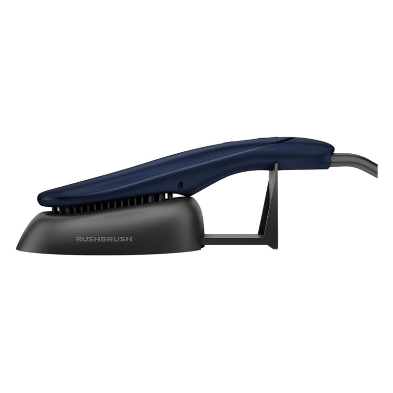 Rush Brush S3  Hair Straightening Brush, Fast Heat Up, Automatic Shut-Off - Navy Blue