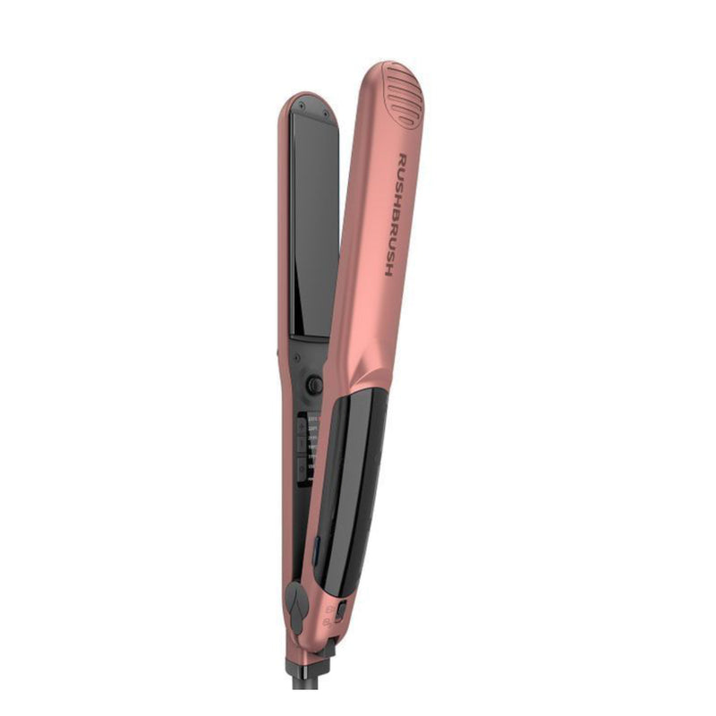 Rush Brush X5 Steamer Hair Straightener, Tourmaline , 235C , 6 Heat Level , Nano tech - Rose Gold