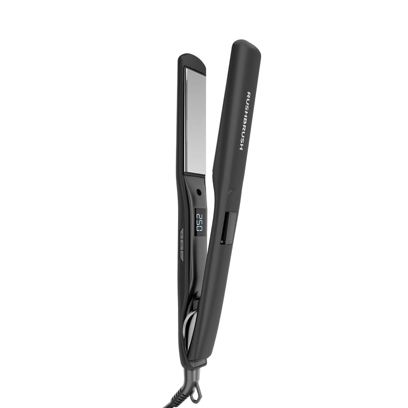 Rush Brush X2 Max Hair straightener, MCH Heater For Fast Heat Up, Automatic Shut-Off - Black