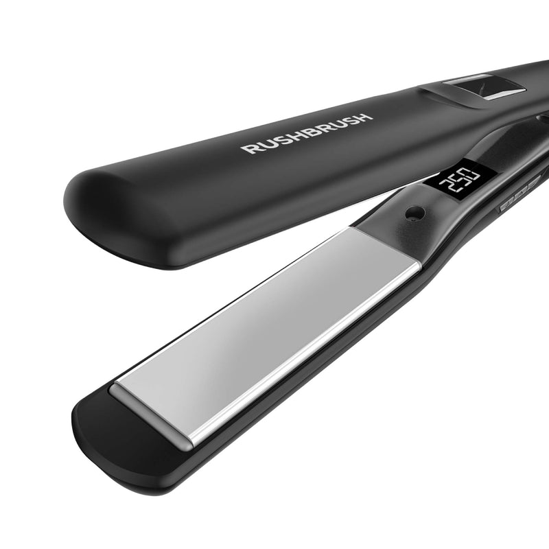 Rush Brush X2 Max Hair straightener, MCH Heater For Fast Heat Up, Automatic Shut-Off - Black