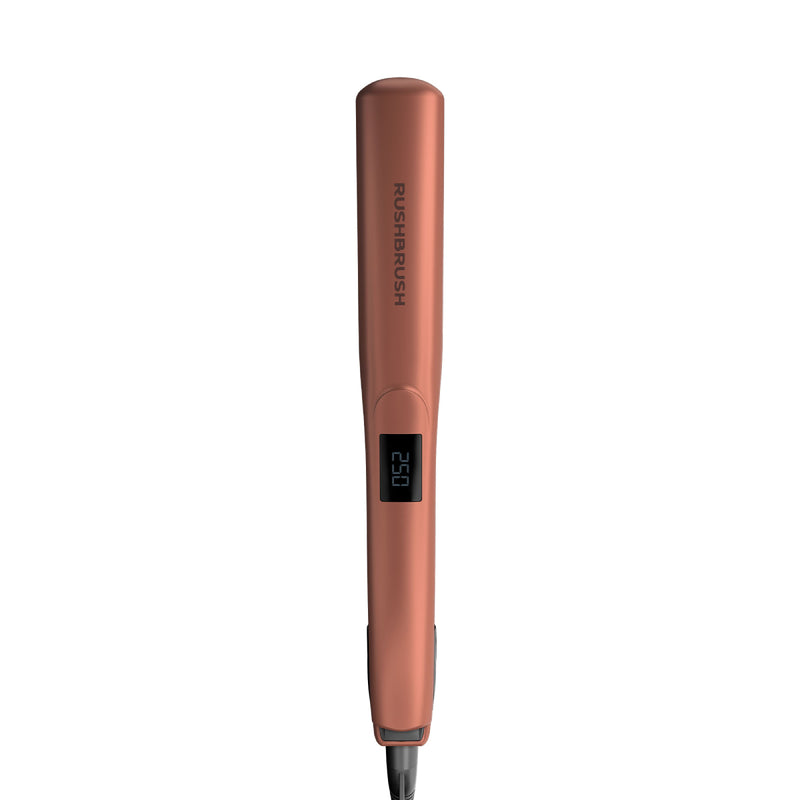 Rush Brush X2 Max Hair straightener, MCH Heater For Fast Heat Up, Automatic Shut-Off - Rose Gold