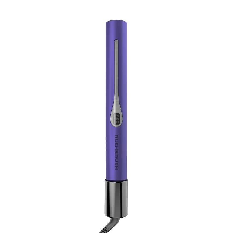 Rush Brush x2 Infra Revolver Hair Straightener, PTC Heater For Fast Heat Up, LED Screen Display, Automatic Shut-Off - Purple